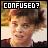 Pixelated image of a person with light brown hair wearing a white shirt, overlaid with bold black text reading 'CONFUSED?' at the top.