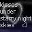 Pixelated text reads 'kisses under stormy night skies' with a heart symbol on dark background.
