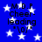Blue background with white stars and black text reading "M.D.P Cheer-leading 'Yo'" in four identical quadrants.