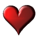 Red heart-shaped icons with varying shades and highlights arranged in a pattern on a gray background
