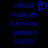 Blue pixelated text and symbols on black background, with a heart symbol above the top of letters