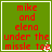 Green square icon with red pixelated text reading "mike and elena under the missile toe" and a small white-and-red pixelated symbol in the bottom-right corner.