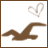 Brown pixelated icon with a heart shape above and a curved line below on white background.
