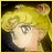 Pixelated anime-style character with blonde hair and large eyes, framed by yellow border, next to black background with white text.