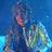 Pixelated image of a person with long hair in motion, split into four quadrants with text overlays on blue and gray backgrounds.