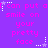 Purple background with repeated pink text 'i can put a smile on your pretty face' and white star decorations.