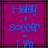Pixelated blue text on magenta background with black lines; 'Haley' at top, '+' below it, 'soccer' in middle, '-' below that, and partial letters at bottom