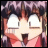 Pixelated anime character with wide eyes and open mouth, pink hair, red clothing, next to text "AnimeIM" and "com" on black background