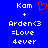 Blue background with white pixelated text and a red heart symbol above the left side of the text.
