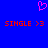 Blue background with pink heart symbol above two red 'SINGLE >3' text blocks in pixelated font.