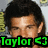 Six identical headshots of a person with dark hair arranged in two , each paired with a colored 'Taylor <3' text overlay