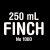 Animated sequence showing a person in yellow shirt with 'FINS' text, surrounded by crowd under 250 mL FINCH branding.