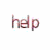 Static image with red text 'Hair Day' repeated, a faded gray 'help', and a small pixelated animal head in the corner.