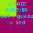 Pixelated text on a split background of purple and green displays the phrase "U SAID FOREVER but i guess u lied" in cyan letters.