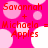 A static image with a bright pink background featuring light pink and white circles, overlaid with red text reading "Savannah + Michaela = Apples" in two identical horizontal sections.