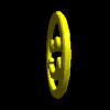 Yellow 3D smiley face icon rotates through multiple angles against black background, showing front, side, and partial side views.