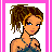 Pixel art icons display two characters, text phrases, and symbols in a with distinct color schemes