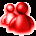 Red pixelated icon with rounded edges showing two distinct states: one state displays a solid red shape, the other shows "Off Line" text in black.