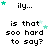 Pixelated text and star patterns repeat across a , with green and light blue stars scattered around black text reading 'ily... is that soo hard to say?' on white background