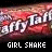 Animated contact sheet of 25 frames showing text and visual changes in an icon featuring 'Laffy Taffy' branding with repeated phrases like 'GIRL SHAKE' and 'THAT'.