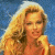 A pixelated contact sheet of two animated frames showing a woman with long blonde hair against a blue background, next to green text reading "Original Icons .com" on a dark green background.