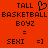 Red background with pixelated text and symbols arranged in two , including 'TALL', 'BASKETBALL', 'BOYZ', 'SEXI', and '=]' with a heart symbol above the left
