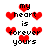 Red heart symbols and black text reading 'my heart is forever yours' arranged in a on white background