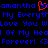 Pixelated blue text on black background with red heart symbol, displaying repeated phrases of affection and '3' emoticons.