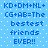Blue pixelated background with white dots and blue text reading "KD+DM+HL+ CG+AB=The bestest friends EVER!!" repeated twice in a