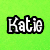 Six colored display text: green 'Katie', blue 'and', pink 'Megan', yellow 'are the', light blue 'coolest', orange 'KIDS EVER!'