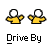 Animated pixel art of yellow-shirted figures with white heads performing sequential gestures and text changes against a white background.