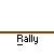 Pixelated blue rally car with brown mud splatters on gray background, labeled "Rally" beneath each view.