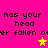 Pixelated text on bright pink background with yellow and orange stars, showing repeated phrases and star color changes.
