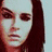 Six distinct pixelated portraits of a person with red or black hair, varying expressions and poses across a