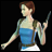 Pixelated figure in blue top and white skirt holds a knife, standing beside text reading 'AnimeIM' and 'com' on black background.