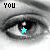 Animated contact sheet of 18 frames showing a grayscale eye with animated stars and changing text overlays.