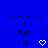 Blue background with repeated pixel art text 'i luv u' and white heart symbols in a pattern