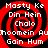 Red and black spiral pattern with white text reading Mastty Ke, Din-Hein, Chalo, Hoomein, Au, Gain Hum arranged in four identical quadrants.