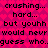 Pixelated text repeats on a pink heart-patterned background with black lettering.