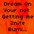 Pixelated text on an orange flame-like background with a gray , showing repeated phrases and partial repetition