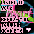 Animated contact sheet of 8 frames showing a pink text-based icon with heart symbol changing color across frames, set against dark background with neon green and blue circular patterns.