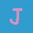 Pixelated of nine squares with alternating blue and pink backgrounds, displaying the letters J O C E L Y N in a layout