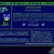 Pixelated blue and white avatar with green base on dark blue background, part of a static interface layout.