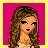 Pixelated female character with long brown hair against pink background, text below reads "Dont get ur hopes up baby!" in stylized font.