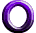 Two pixelated circular rings, one purple and one green, displayed side-by-side on a gray background.