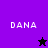 Pixelated 'DANA' text appears on purple and black backgrounds with a star symbol changing from black to purple.