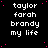 Pixelated text displays repeated names and phrases on black background with pink dots, one gray square visible in bottom-right corner