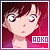 Pixelated anime-style character with short dark hair, wide eyes, and a neutral expression against a pink gradient background.