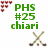 Green text and hockey stick icons on white background with red heart clusters; text reads 'PHS #25 chiari', 'yeah. dont mess', 'with the sweeper.'