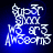 A four- of pixelated white text on a blue background, with subtle animation changes between
